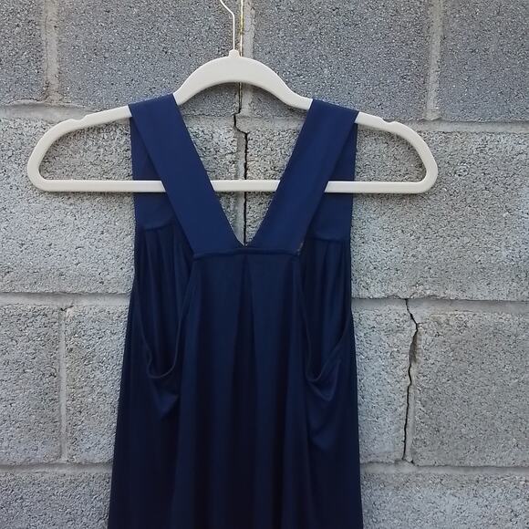 Banana Republic Womens Tank Sz‎ M Navy Blue Racerback Oversized Relaxed Fit - Picture 4 of 6